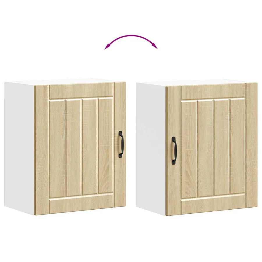 Armoires murales de cuisine 2 pcs Lucca en chêne Sonoma bois d'ingénierie - 10