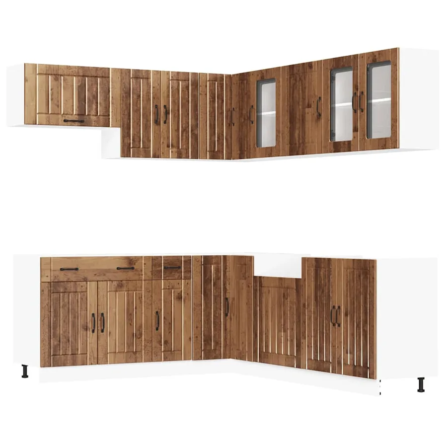 Ensemble d'armoires de cuisine 11 pcs Lucca bois d'ingénierie - 2