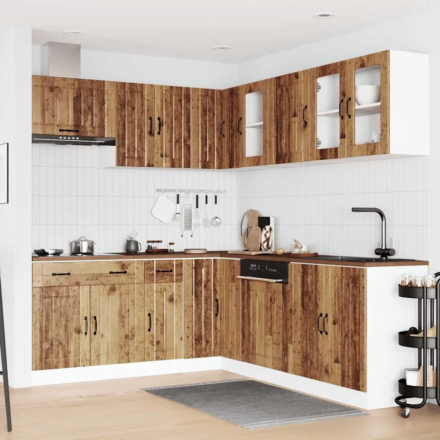 Ensemble d'armoires de cuisine 11 pcs Lucca bois d'ingénierie - 3