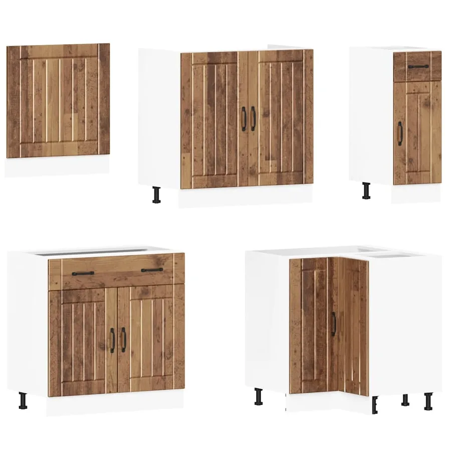 Ensemble d'armoires de cuisine 11 pcs Lucca bois d'ingénierie - 4