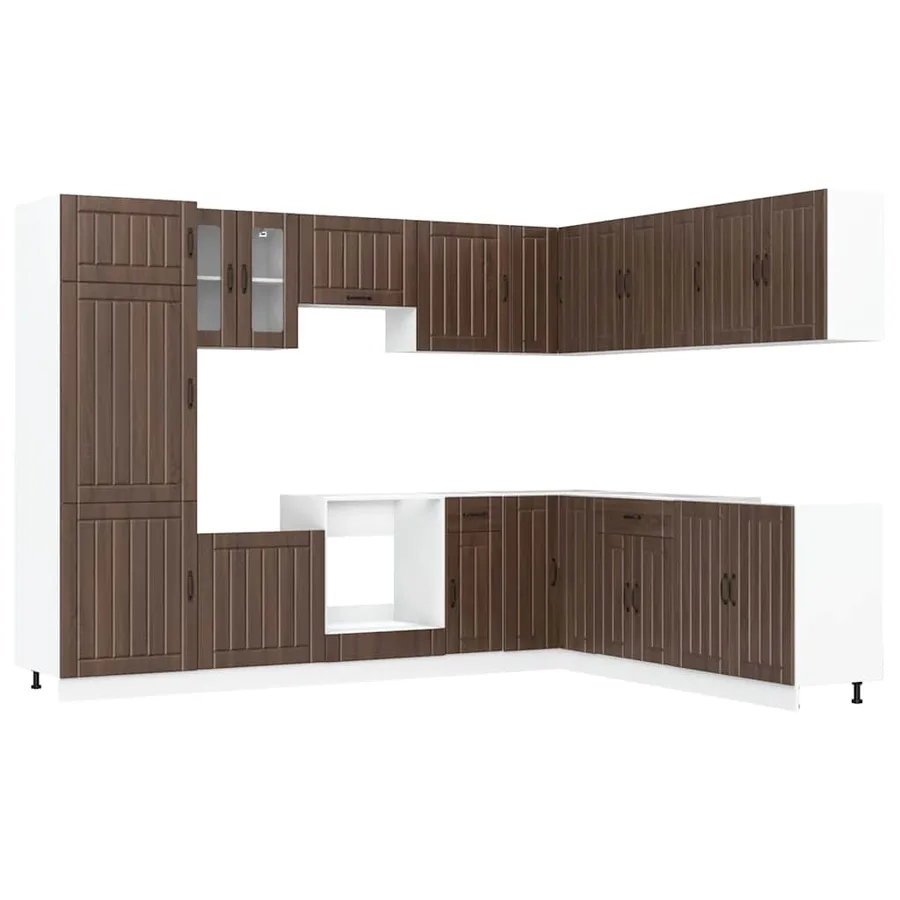 Ensemble d'armoires de cuisine 14 pcs Lucca bois d'ingénierie - 2