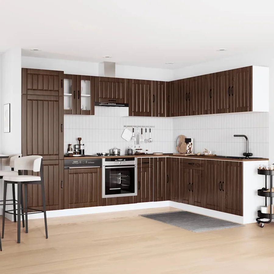 Ensemble d'armoires de cuisine 14 pcs Lucca bois d'ingénierie - 3