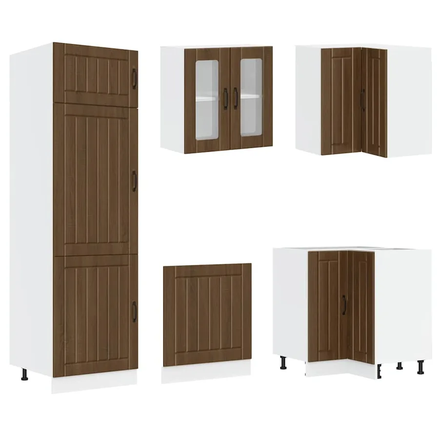 Ensemble d'armoires de cuisine 14 pcs Lucca bois d'ingénierie - 5