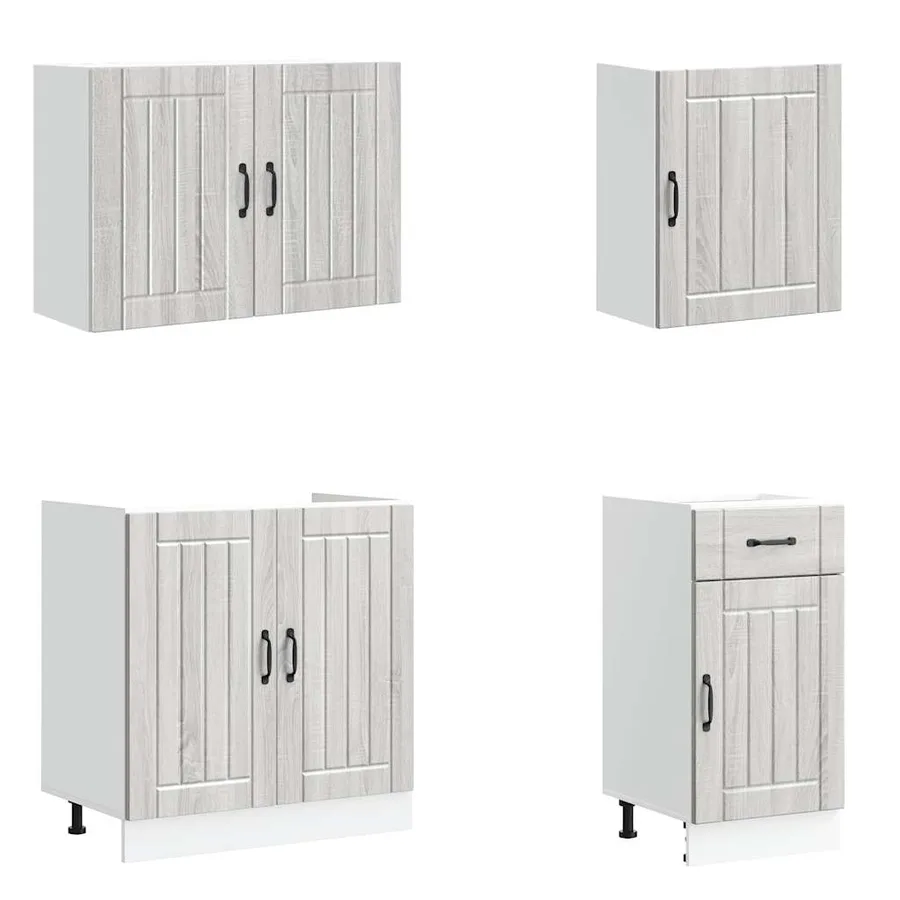 Ensemble d'armoires de cuisine 7 pcs Lucca bois d'ingénierie - 4