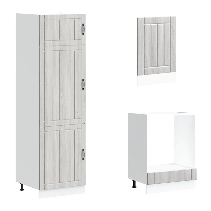 Ensemble d'armoires de cuisine 7 pcs Lucca bois d'ingénierie - 5