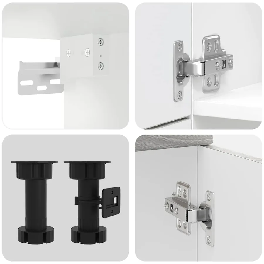 Ensemble d'armoires de cuisine 7 pcs Lucca bois d'ingénierie - 7