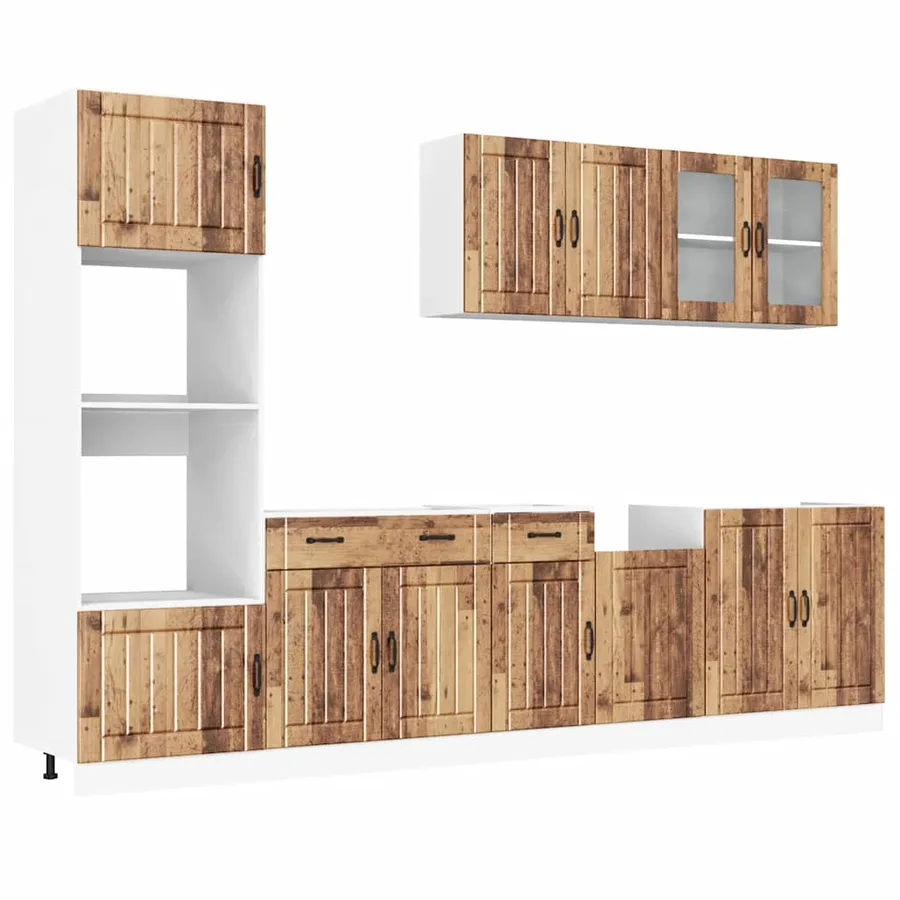 Ensemble d'armoires de cuisine 7 pcs Kalmar bois d'ingénierie - 2