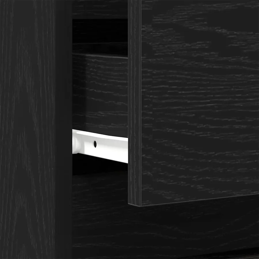 Cabinet de chevet Chêne noir 40 x 35 x 50 cm Bois d'ingénierie - 10