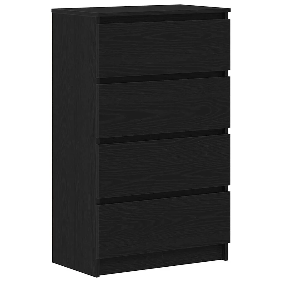 Buffet chêne noir 60x35x98,5 cm bois d'ingénierie - 2