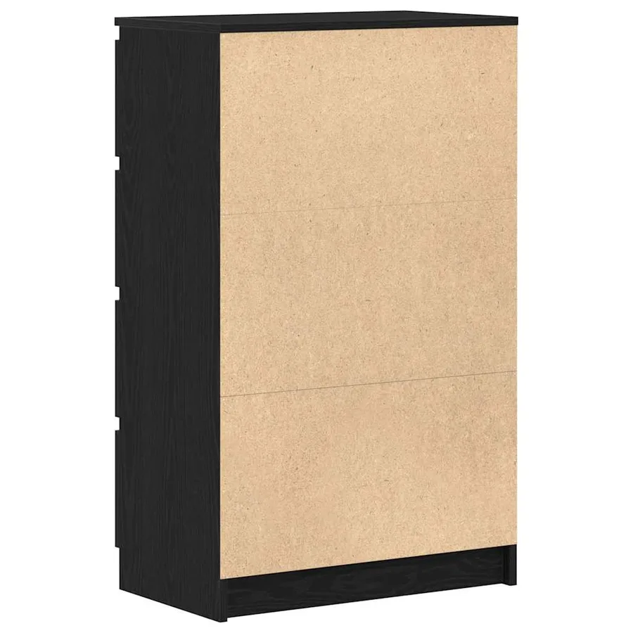 Buffet chêne noir 60x35x98,5 cm bois d'ingénierie - 7