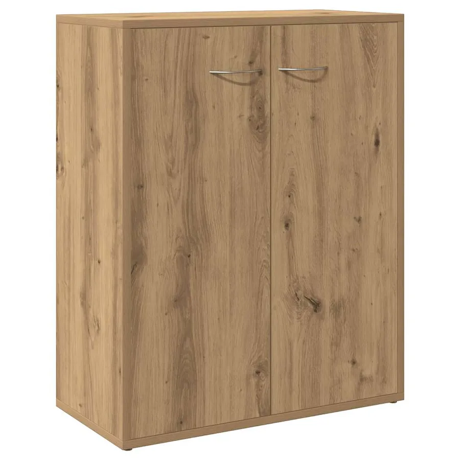 Buffet chêne artisanal 60x30x75 cm bois d'ingénierie - 2