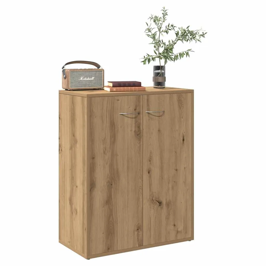 Buffet chêne artisanal 60x30x75 cm bois d'ingénierie - 3