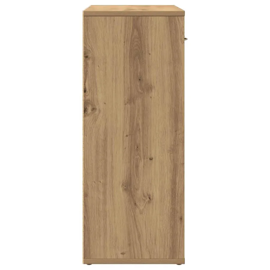 Buffet chêne artisanal 60x30x75 cm bois d'ingénierie - 5