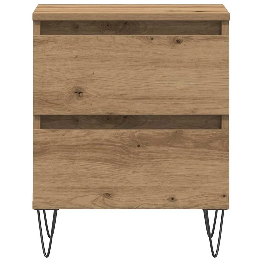 Cabinet de chevet chêne artisanal 40 x 35 x 50 cm - 6