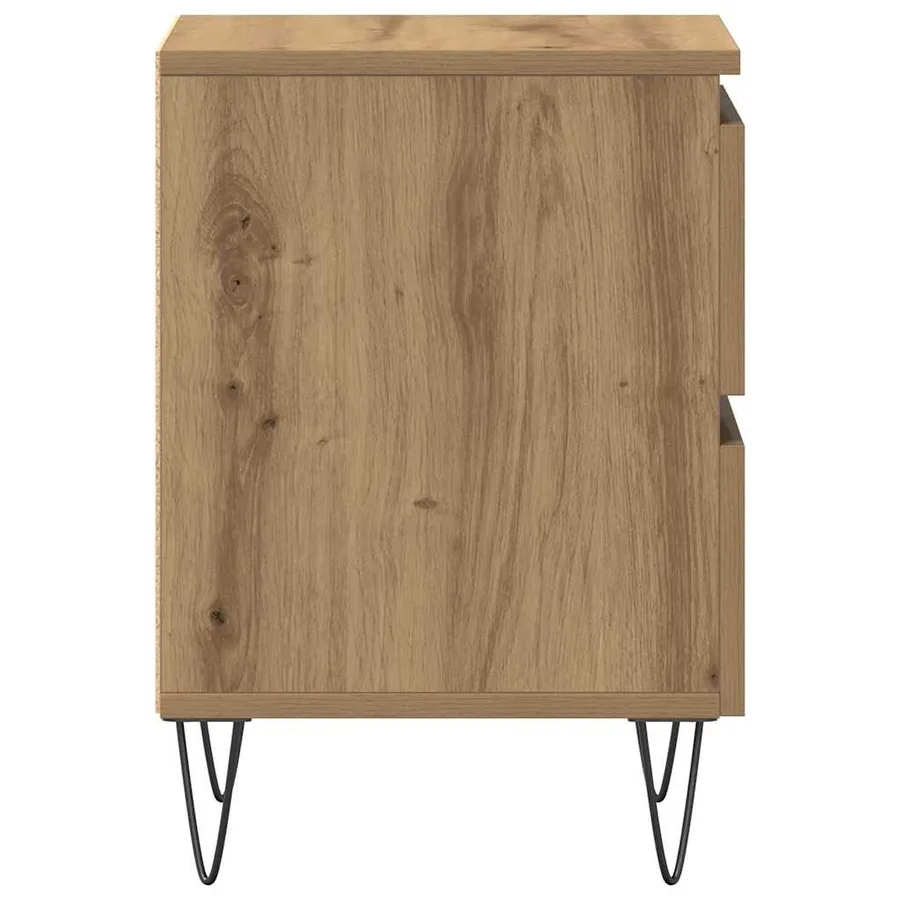 Cabinet de chevet chêne artisanal 40 x 35 x 50 cm - 7