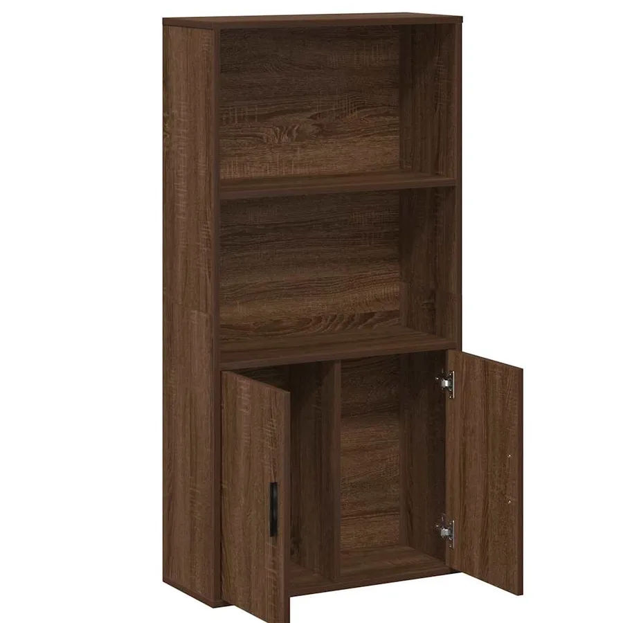 Bibliothèque chêne marron 60x24x120 cm bois d'ingénierie - 7