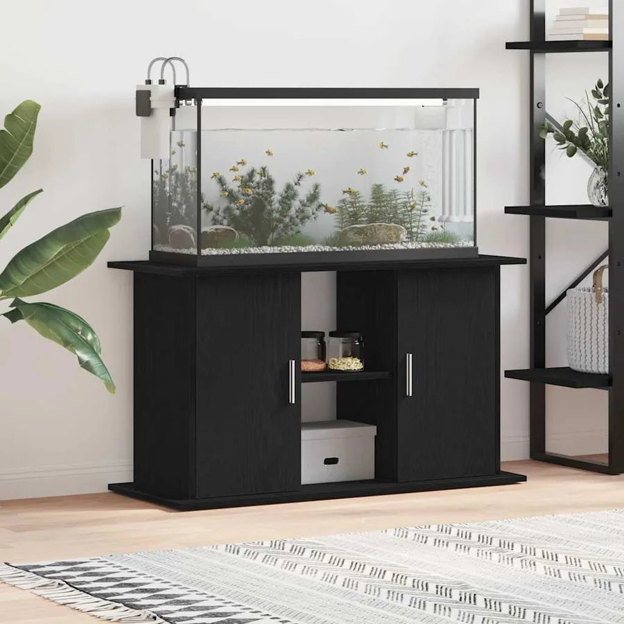 Support d'aquarium Chêne noir 101 x 41 x 58 cm Bois d'ingénierie