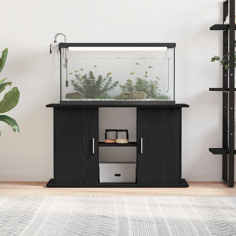 Support d'aquarium Chêne noir 101 x 41 x 58 cm Bois d'ingénierie - 3