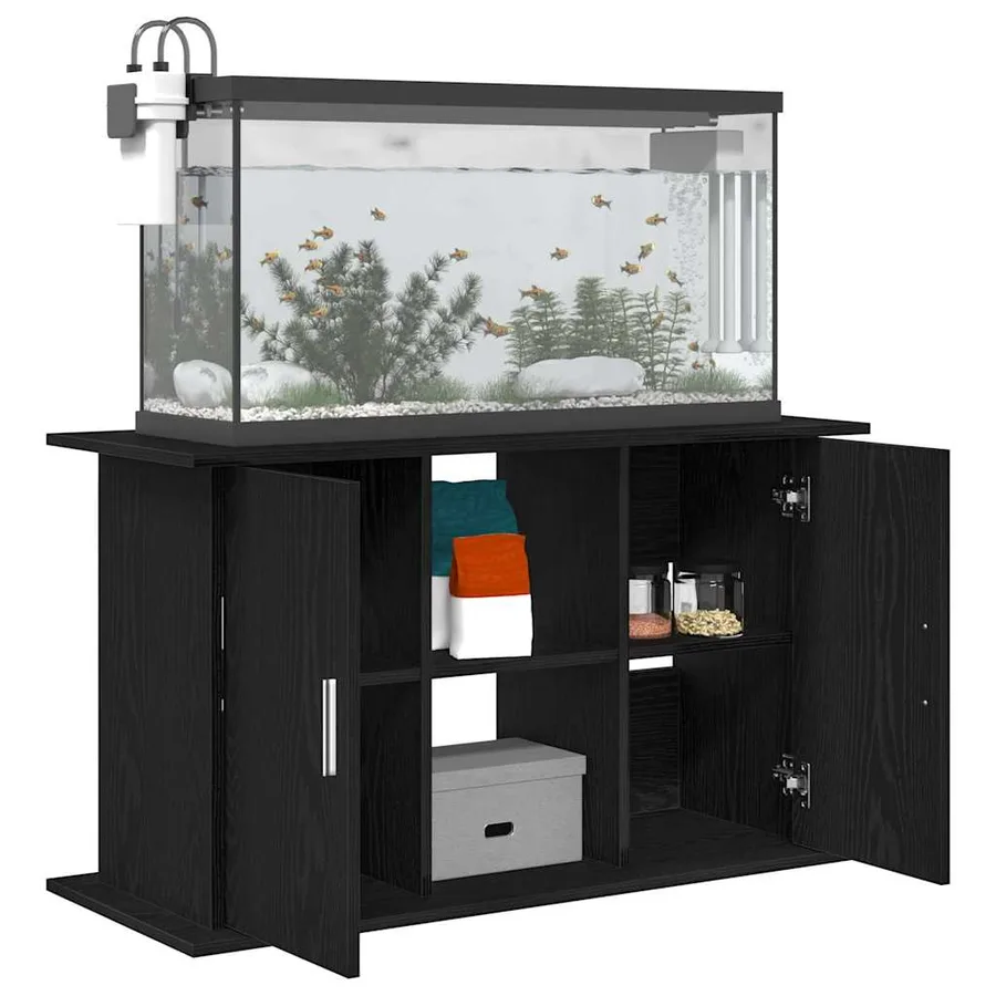 Support d'aquarium Chêne noir 101 x 41 x 58 cm Bois d'ingénierie - 4