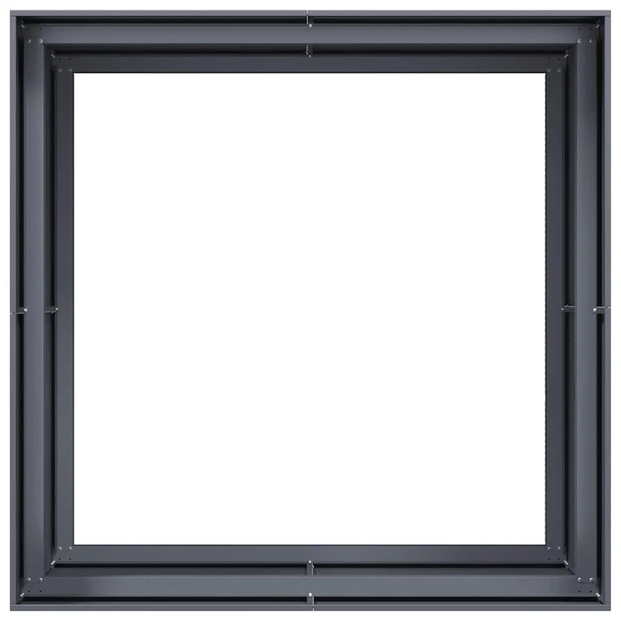 Jardinière anthracite 100x100x80 cm acier - 5