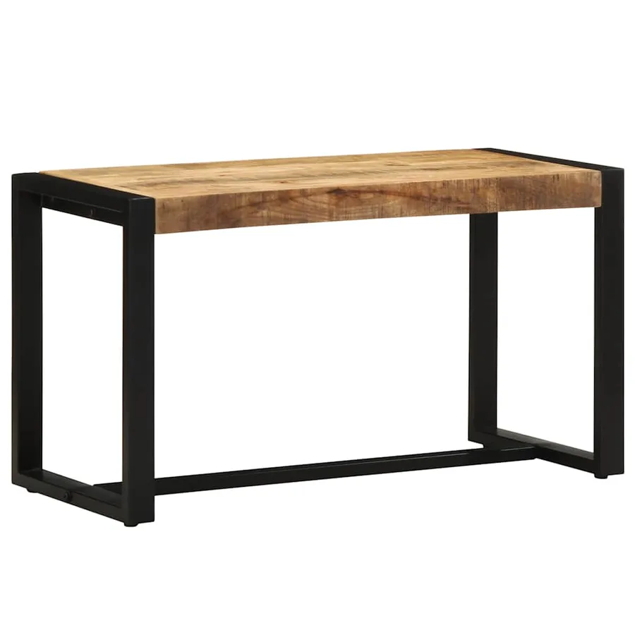 Banc 80x35x45 cm bois massif de manguier - 3
