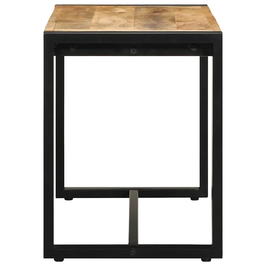 Banc 80x35x45 cm bois massif de manguier - 5