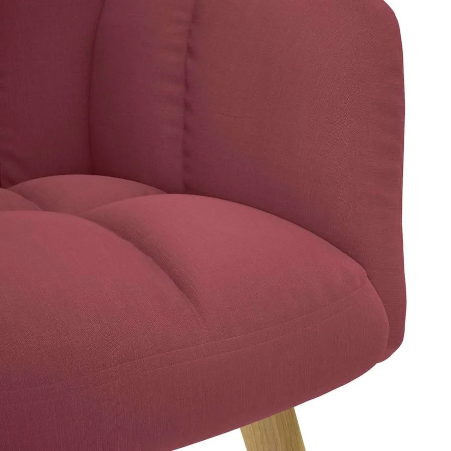 Chaise de relaxation Rouge bordeaux Tissu - 6