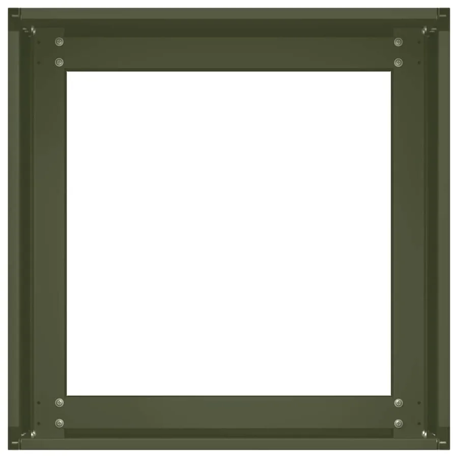 Jardinière vert olive 40x40x30 cm acier - 5