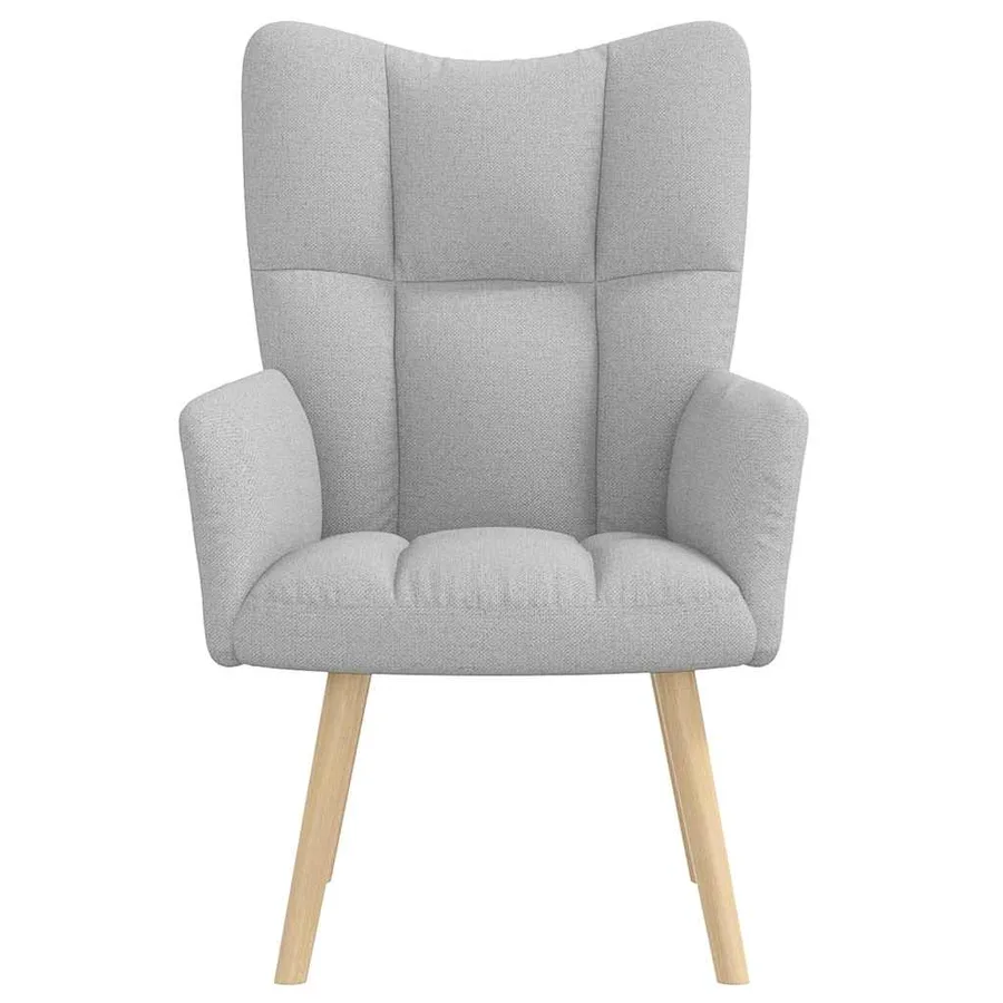 Chaise de relaxation gris nuage tissu - 3