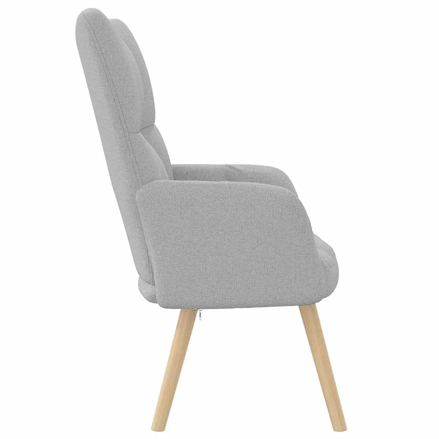 Chaise de relaxation gris nuage tissu - 4