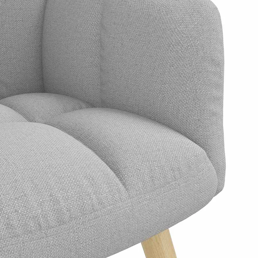 Chaise de relaxation gris nuage tissu - 6