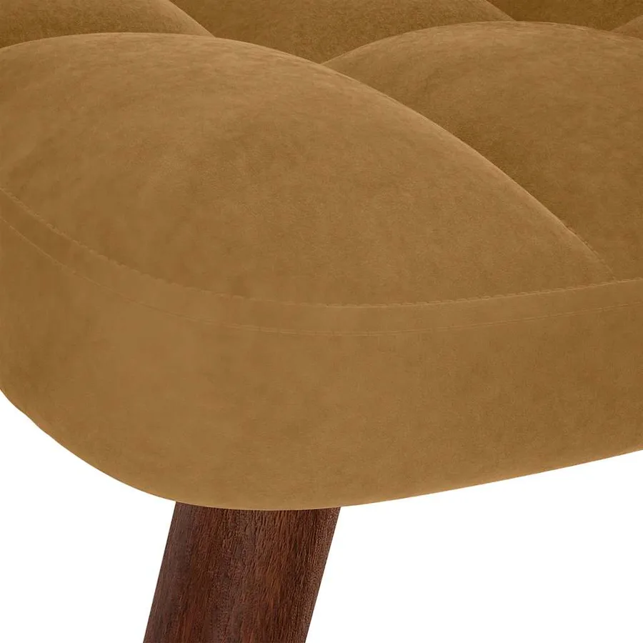 Chaise de relaxation avec tabouret Marron Velours - 9