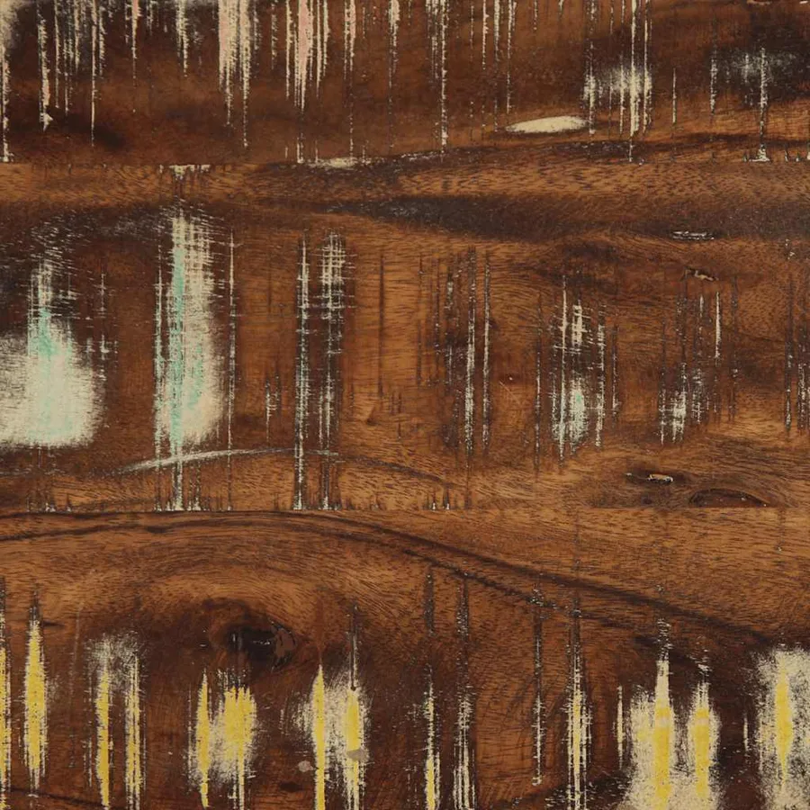 Table de chevet multicolore 40x35x40 cm bois de récupération - 11