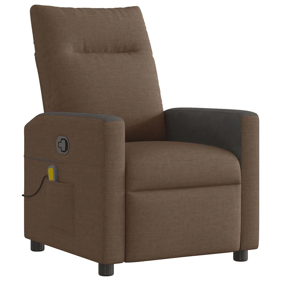 Fauteuil de massage inclinable Marron Tissu - 2