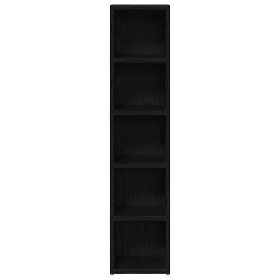 Armoires à CD 2 pcs chêne noir 21x16x93,5 cm bois d'ingénierie - 5