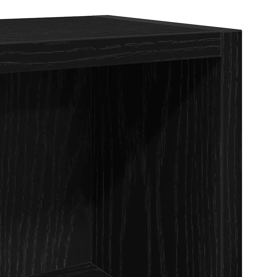 Armoires à CD 2 pcs chêne noir 21x16x93,5 cm bois d'ingénierie - 8
