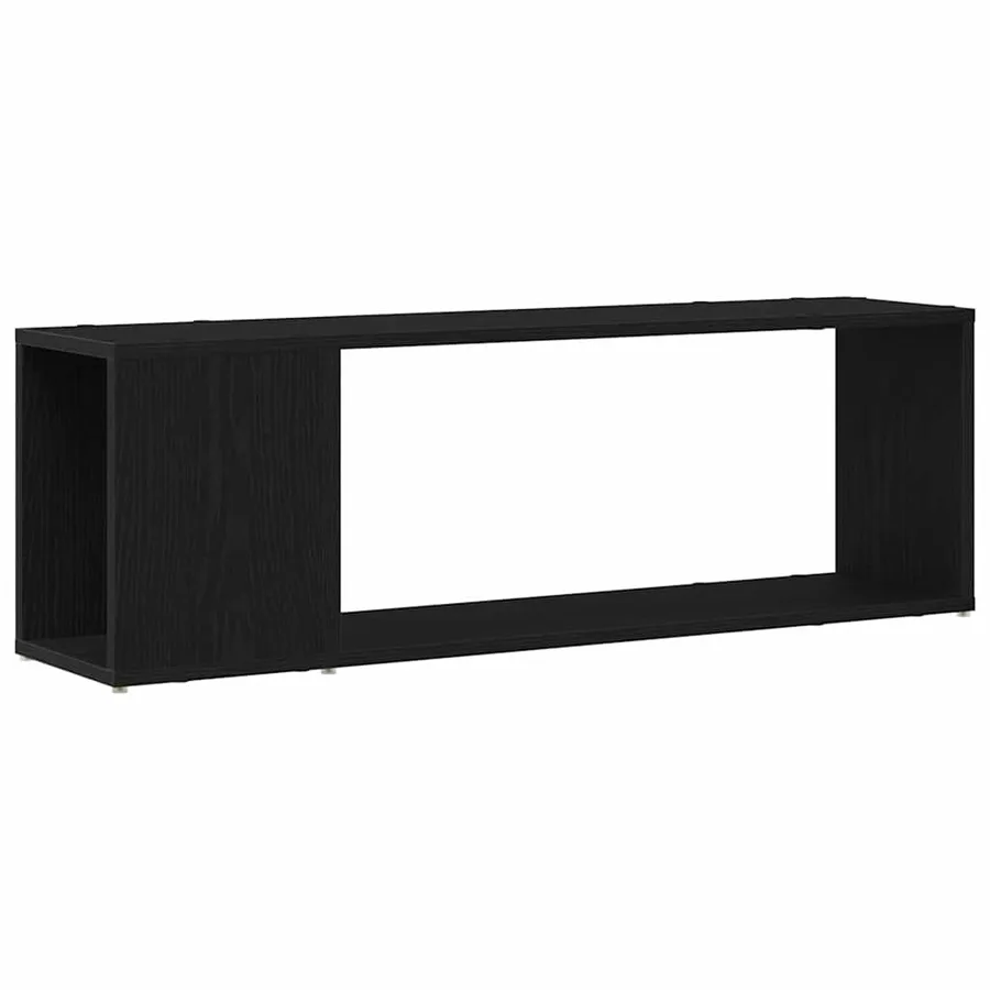Ensemble meuble TV Noir 100 x 24 x 63 cm Bois d'ingénierie - 2