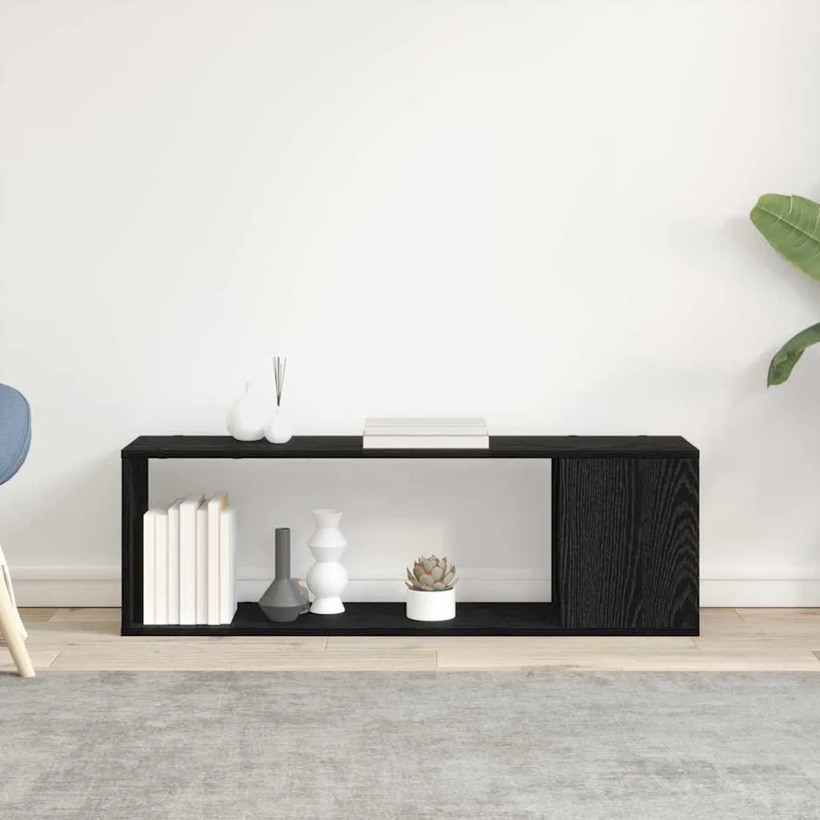 Ensemble meuble TV Noir 100 x 24 x 63 cm Bois d'ingénierie - 4