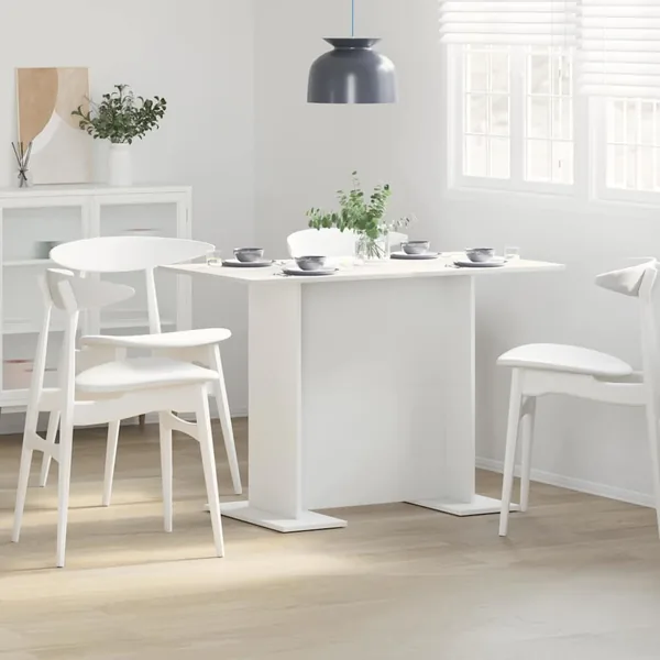 Table de salle à manger / Table de repas Blanc 110 x 60 x 75 cm