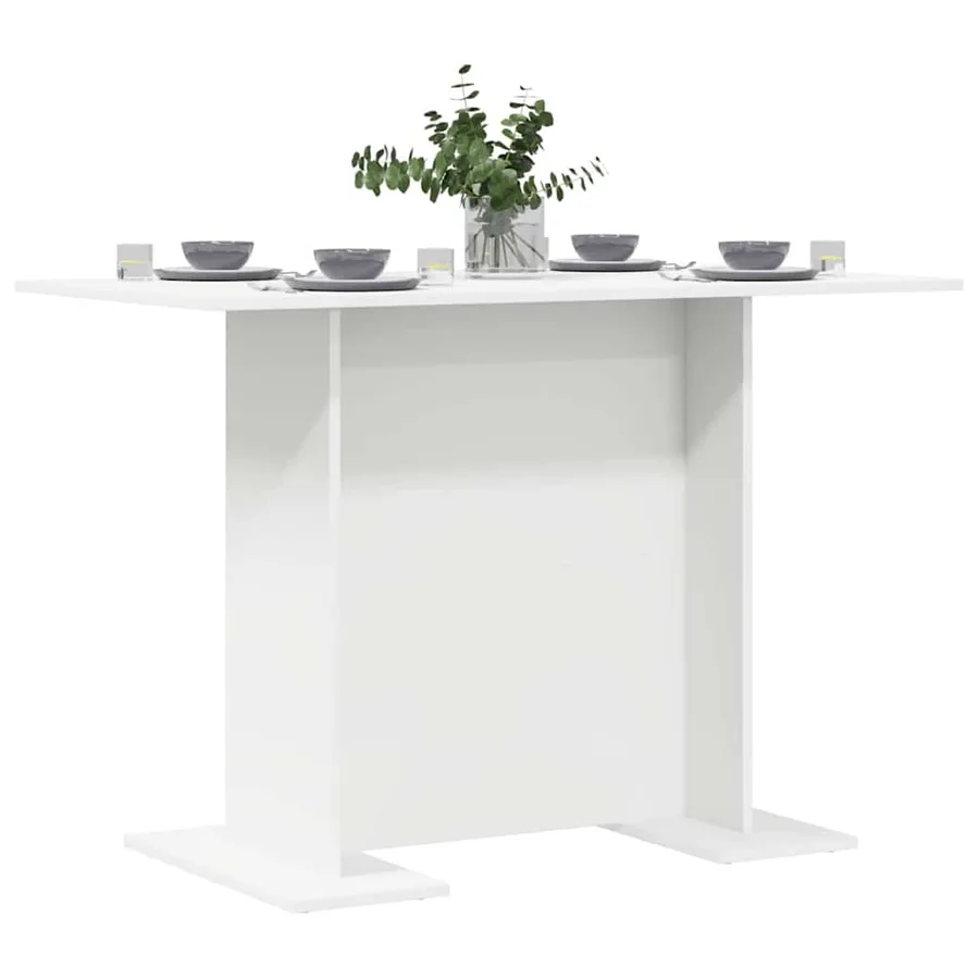 Table de salle à manger / Table de repas Blanc 110 x 60 x 75 cm - 3