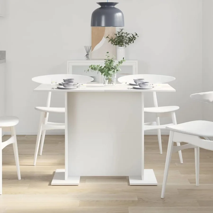 Table de salle à manger / Table de repas Blanc 110 x 60 x 75 cm - 4
