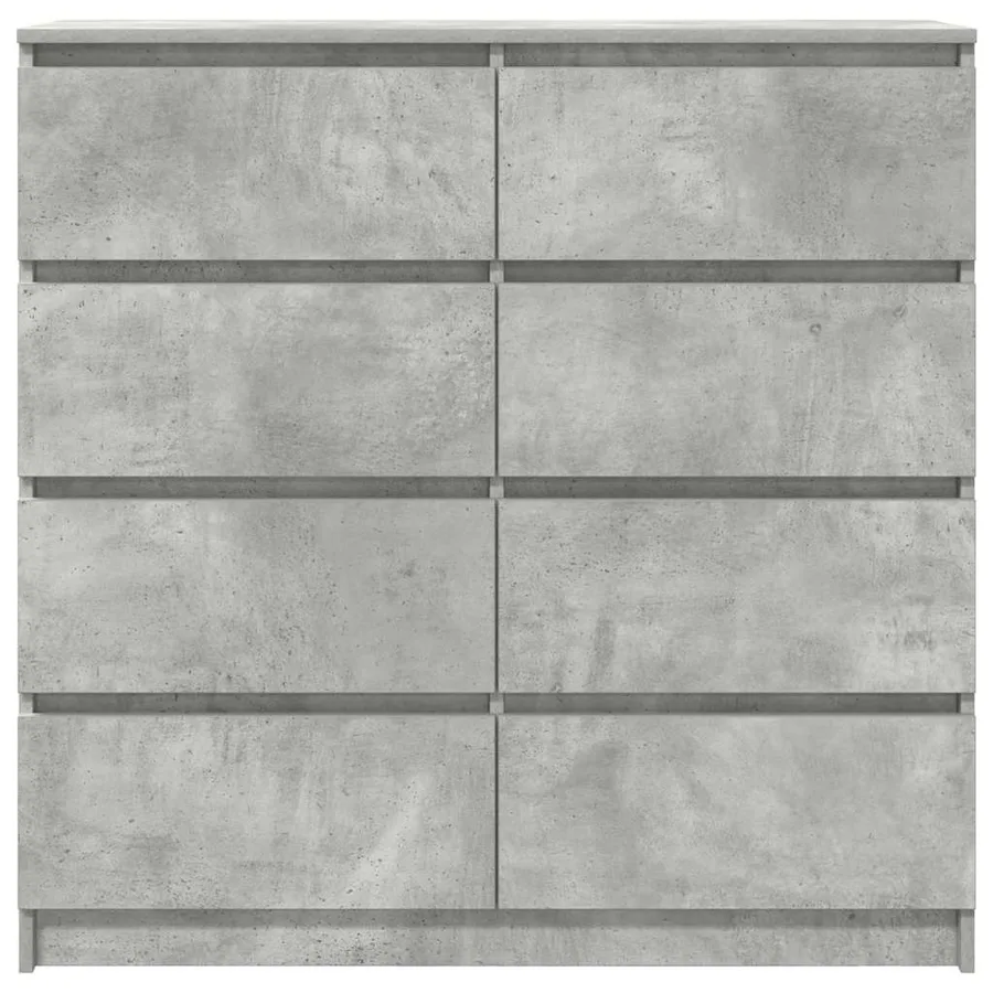 Buffet gris béton 100x35x99 cm bois d'ingénierie - 6