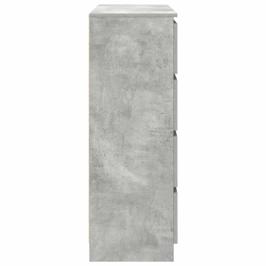 Buffet gris béton 100x35x99 cm bois d'ingénierie - 7