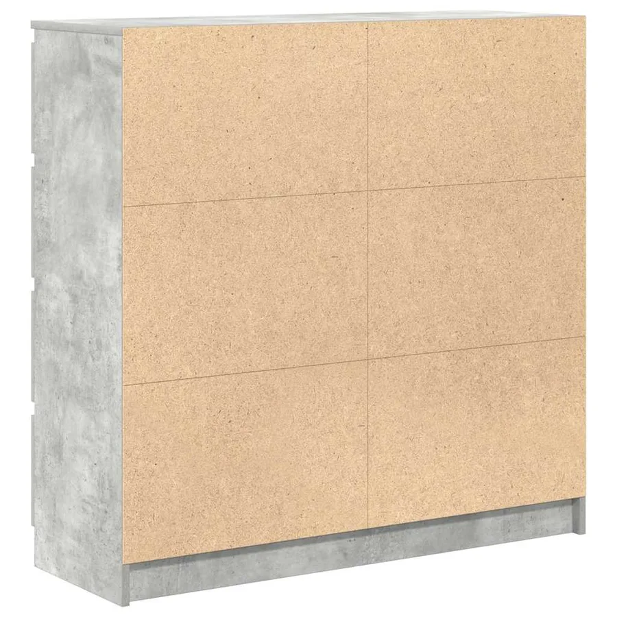 Buffet gris béton 100x35x99 cm bois d'ingénierie - 8