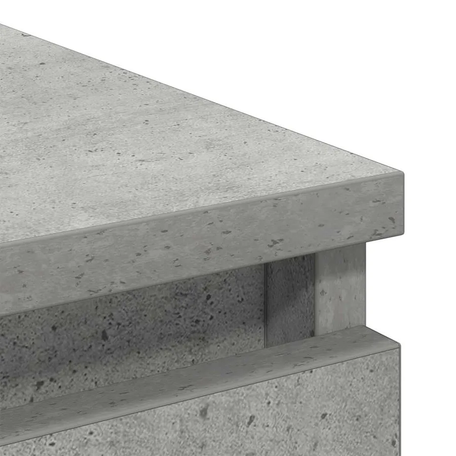 Buffet gris béton 100x35x99 cm bois d'ingénierie - 9