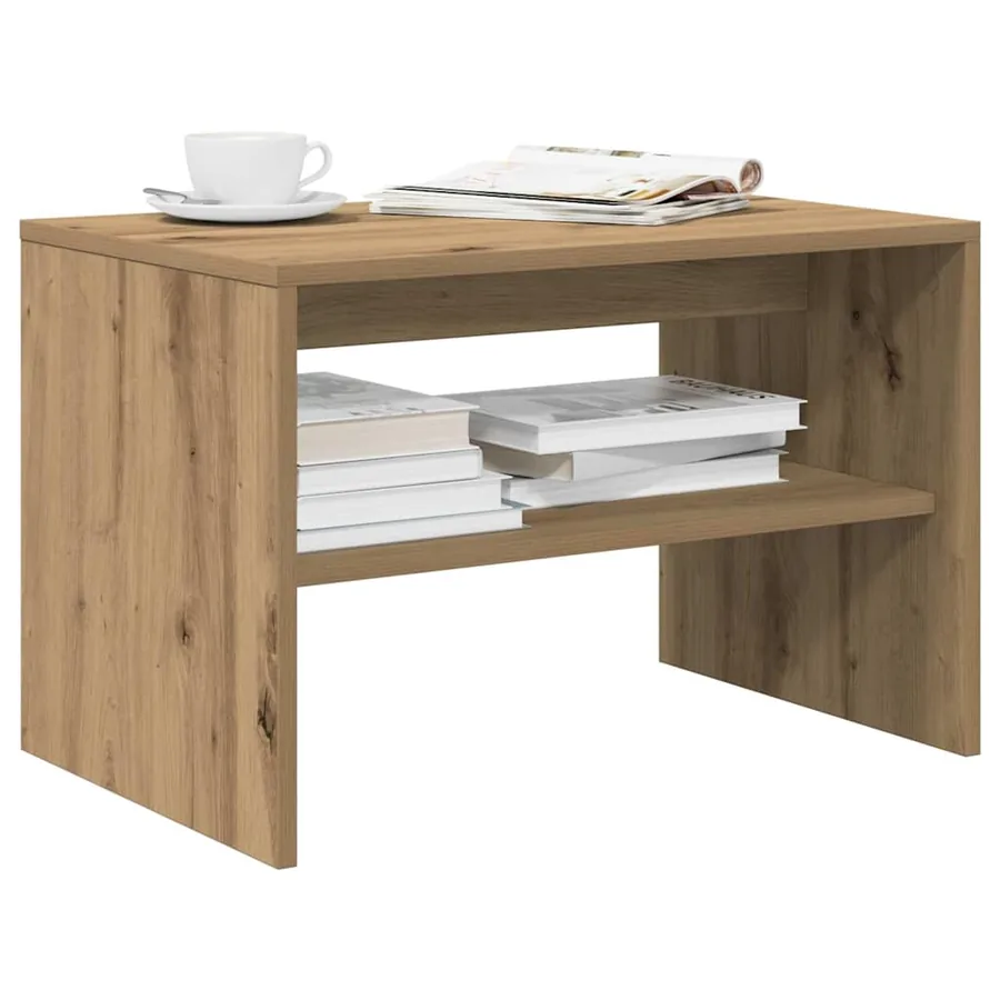 Meuble TV chêne artisanal 60x40x40 cm bois d'ingénierie