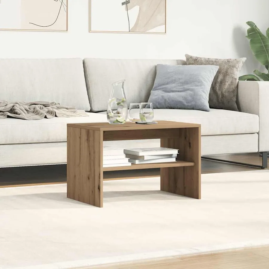 Meuble TV chêne artisanal 60x40x40 cm bois d'ingénierie - 4