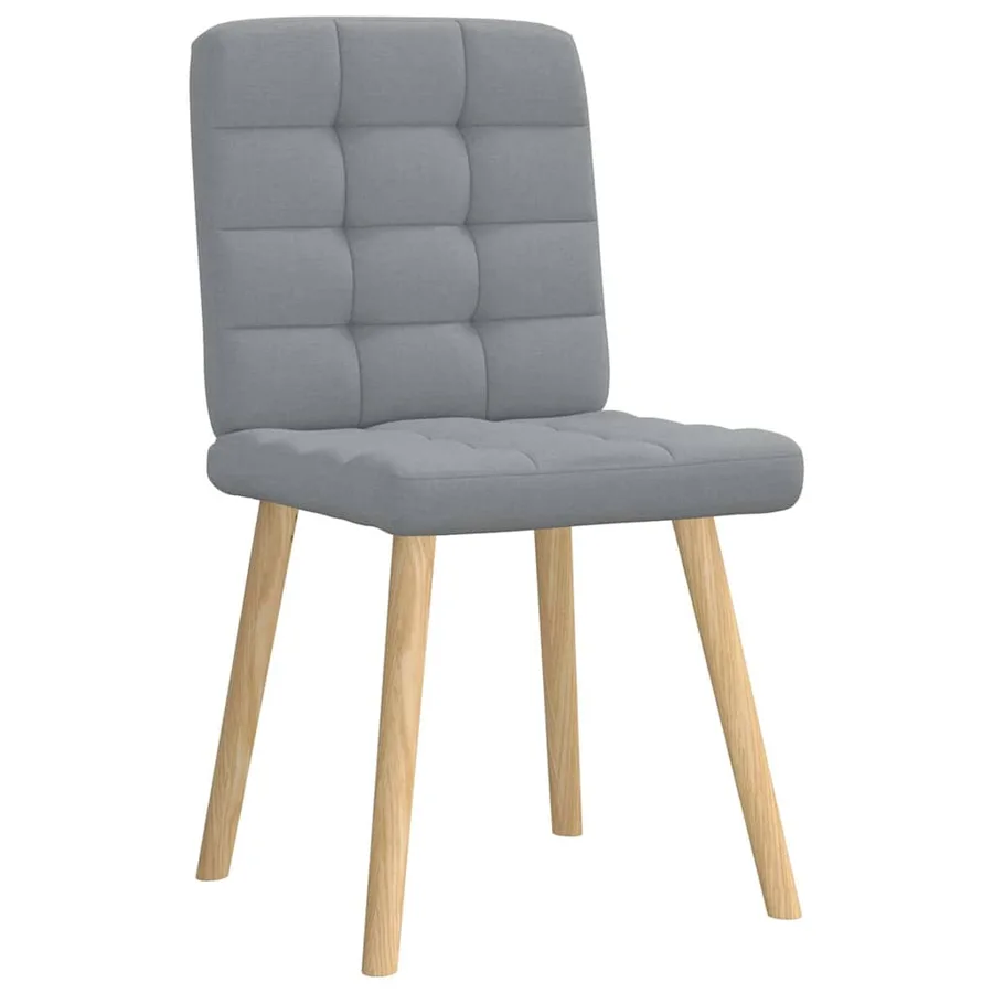 Chaises à manger lot de 4 gris clair tissu - 3