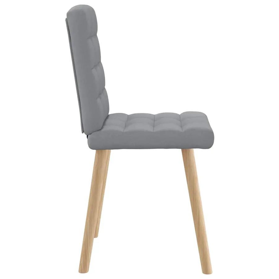 Chaises à manger lot de 4 gris clair tissu - 5