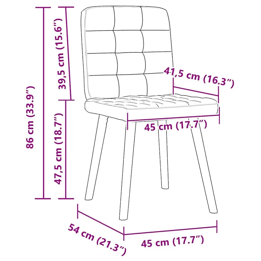Chaises à manger lot de 4 gris clair tissu - 9